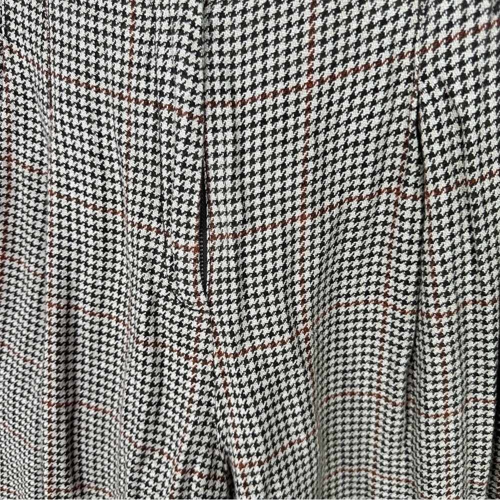 Free People Brown Houndstooth Dress Pants sz 4 - Picture 2 of 3